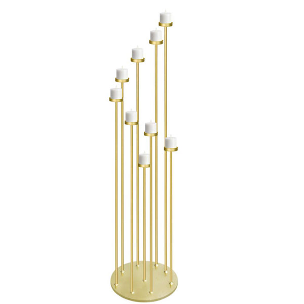 KATIER Christmas Gold Candle Holders Centerpiece Tall Floor Candelabra